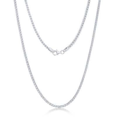 Simona Diamond Cut Franco Chain 2.5mm Sterling Silver Or Gold Plated Over Sterling Silver 18" Necklace