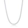 Simona Franco Chain 3mm Sterling Silver Or Gold Plated Over Sterling Silver 22" Necklace In Gold