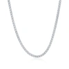Simona Diamond Cut Franco Chain 3mm Sterling Silver 20" Necklace In Silver