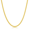 SIMONA DIAMOND CUT FRANCO CHAIN 2.5MM STERLING SILVER OR GOLD PLATED OVER STERLING SILVER 22" NECKLACE