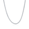Simona Diamond Cut Franco Chain 3mm Sterling Silver 18" Necklace In Silver