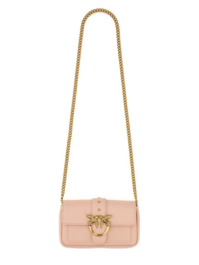 Pinko Love One Pocket Crossbody Bags Pink In Powder