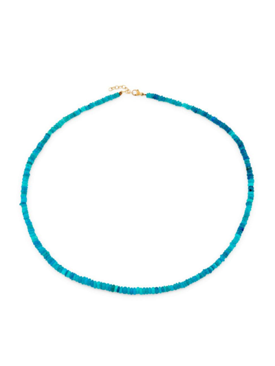 Jia Jia Women's Soleil 14k Yellow Gold & Blue Opal Beaded Necklace