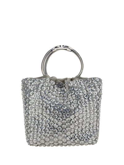 Valentino Garavani Carry Secrets Handbag In Crystal/grey/palladium