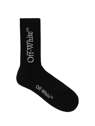 Off-white Arrow Mid-calf Socks In Black