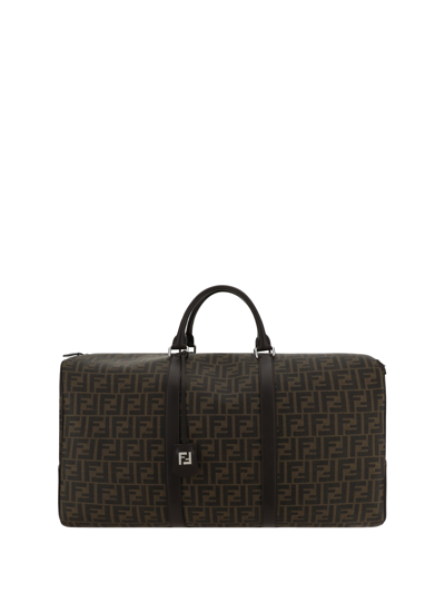 Fendi Boston Travel Bag In Tab.mr/ebano