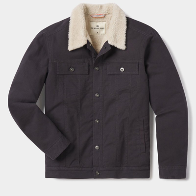 The Normal Brand James Canvas Sherpa Collar Jacket In Brown
