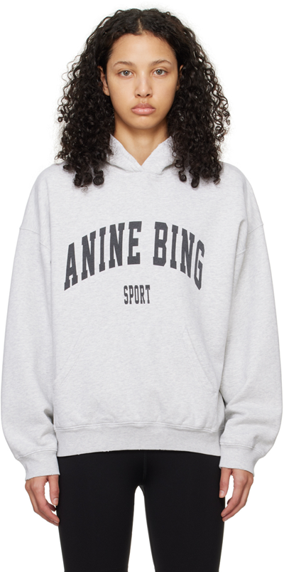 Anine Bing Harvey Logo-print Sweatshirt In Gray