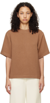 Anine Bing Maddie Tech Crepe Top In Brown