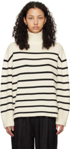 Anine Bing Ladies White Courtney High Neck Jumper In Multi