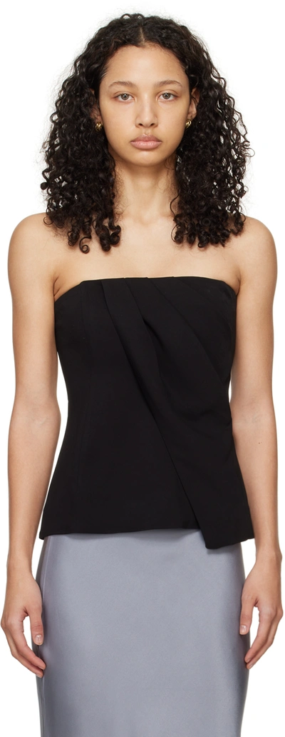 Anine Bing Halle Stretch Viscose Tube Top In Black