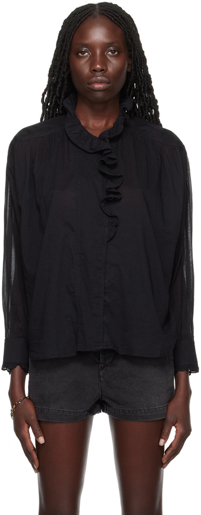 Isabel Marant Étoile Black Pamias Shirt In 01bk Black