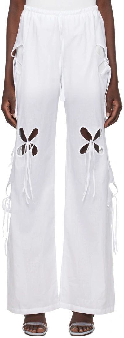 J.kim White Chilla Undershort Lounge Pants In Ivory