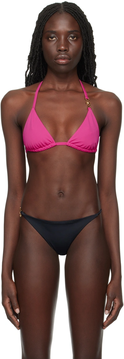 Versace Pink Medusa '95 Bikini Top In 1pp40-warterlily