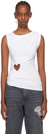 Ambush Cut Out Hearts White Top In White
