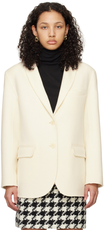 ANINE BING WHITE QUINN BLAZER