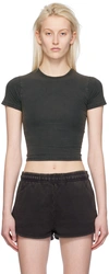 Entire Studios Washed Short-sleeved T-shirt In Washed Black