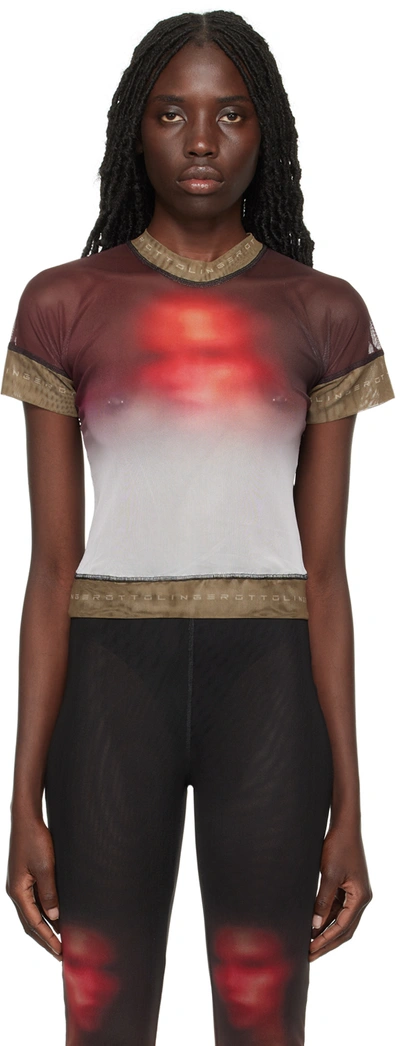 Ottolinger Graphic-print Semi-sheer Recycled-polyester Top In Multi-coloured