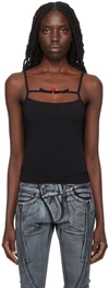 Ottolinger Black Stretch Jersey Top In Black
