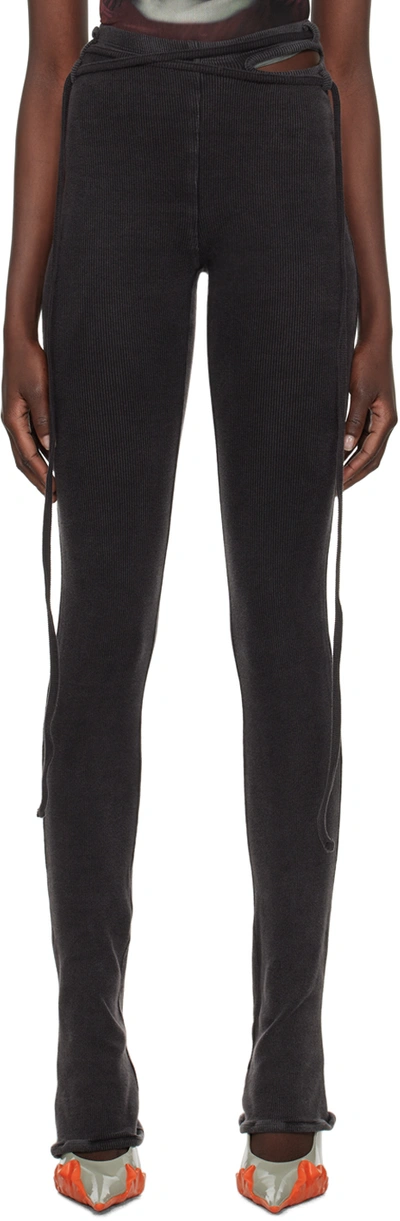 Ottolinger Black Faded Lounge Trousers In Black Wash