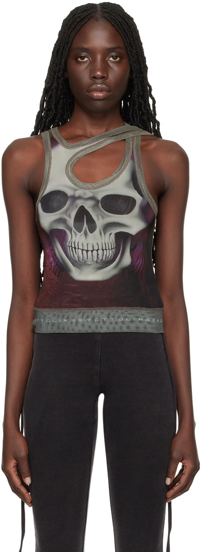 Ottolinger Tanktop Mit Totenkopf-print In Gris