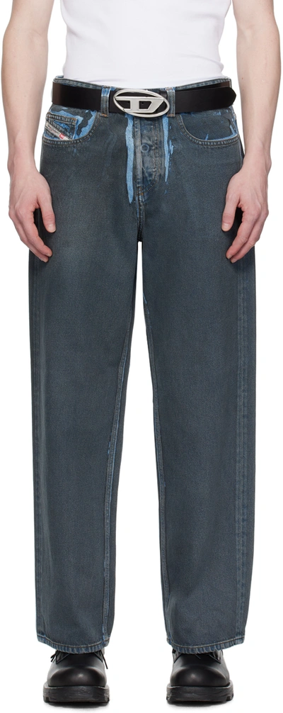 Diesel 2001 D-macro Mid-rise Straigh-leg Jeans In Grey