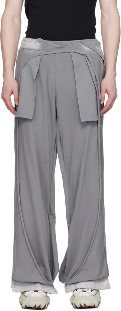 Diesel P-topahoop-n1 Ripped Track Pants In Dove Gray