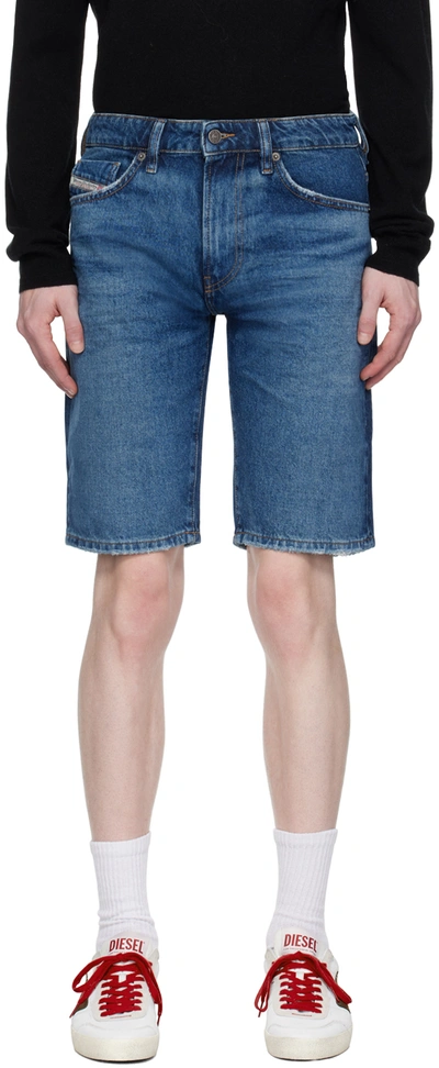 Diesel Denim Slim Shorts Blue