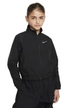 Nike Kids' Big Girls Sportswear Windrunner Loose-fit Full-zip Jacket In Black