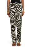 Tom Ford Optical Zebra-print Silk Pajama Pants In Multicolor
