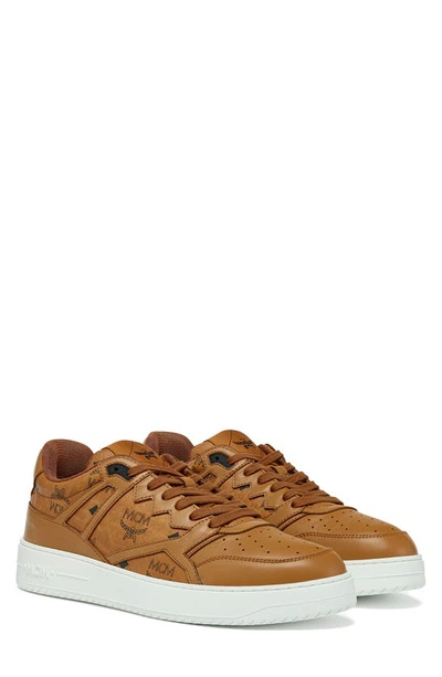 Mcm Men's Neo Terrain Visetos Low Top Trainers In Cognac