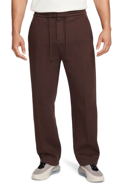 Nike Men's  Sportswear Tech Fleece Reimagined Loose Fit Open Hem Sweatpants In Brown