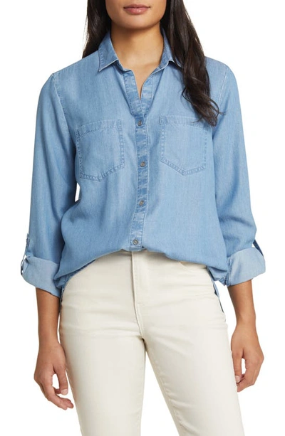 BEACHLUNCHLOUNGE ARLITA CHAMBRAY BUTTON-UP SHIRT