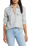 BEACHLUNCHLOUNGE FINLEY STRIPE BUTTON-UP SHIRT