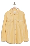 Thread & Supply Polar Fleece Shacket In French Vanilla