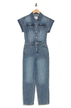 Habitual Denim Jumpsuit In Wshd Black