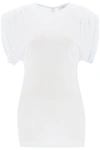 Wardrobe.nyc Sheath Padded-shoulder Mini Dress In White