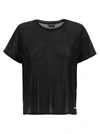 Tom Ford Logo-plaque Silk T-shirt In Black
