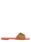 Pinko Love Birds-buckle Sandals In Beige