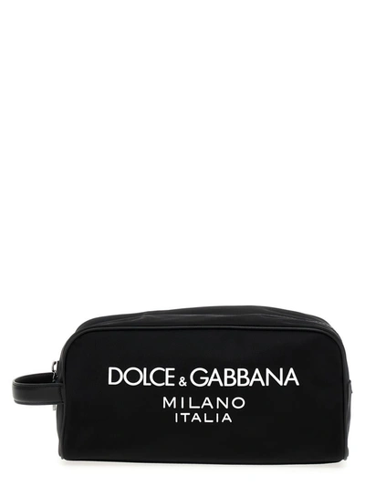 Dolce & Gabbana Logo Make-up Bag In Black