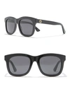 Gucci 52mm Square Sunglasses In Black Black Grey