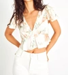 Loveshackfancy Edmond Bra Top In Sandy Rose In Multi