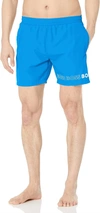 HUGO BOSS MEN'S STANDARD VERTICAL LOGO SWIM TRUNK IN BLUE