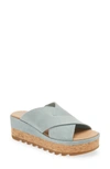 Sorel Cameron Flatform Mule In Crushed Blue, Sea Salt In Multi