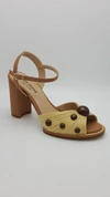 Jon Josef Nolan Wedge Sandal In Gold In Pink