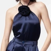 Cami Nyc Women's Thandar Satin Rosette Camisole In Blue