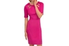 GRETCHEN SCOTT JERSEY PEEK A BOO DRESS IN PINK/ORANGE