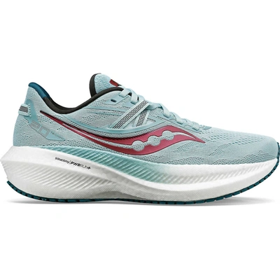 Saucony Women's Triumph 20 Running Shoes - B/medium Width In Mineral/berry In Multi