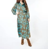 ESQUALO EXPRESSIVE LONG ROOT DRESS IN ROOTS PRINT