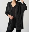 Joseph Ribkoff Sweater Knit And Lurex Two-piece Set In Black Silver In Black